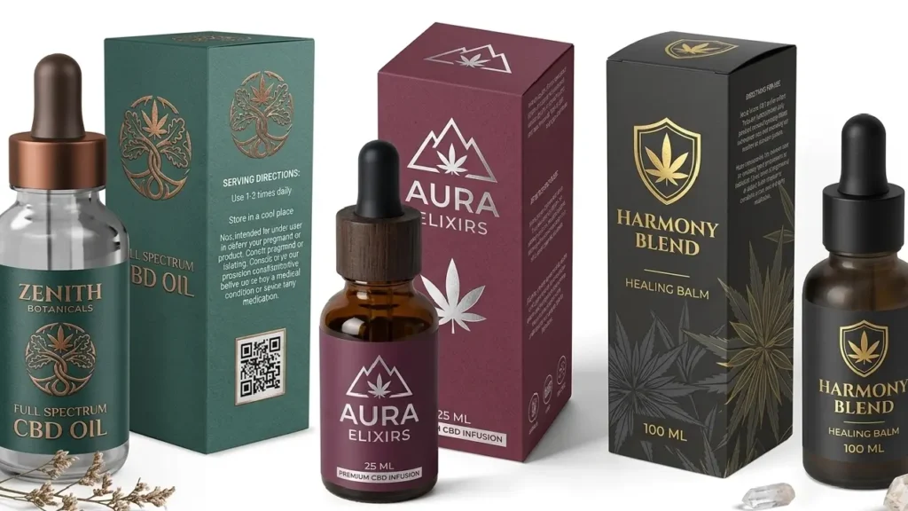 Close-up of natural brown Kraft texture for custom CBD oil packaging boxes showing the organic look of recycled fibers