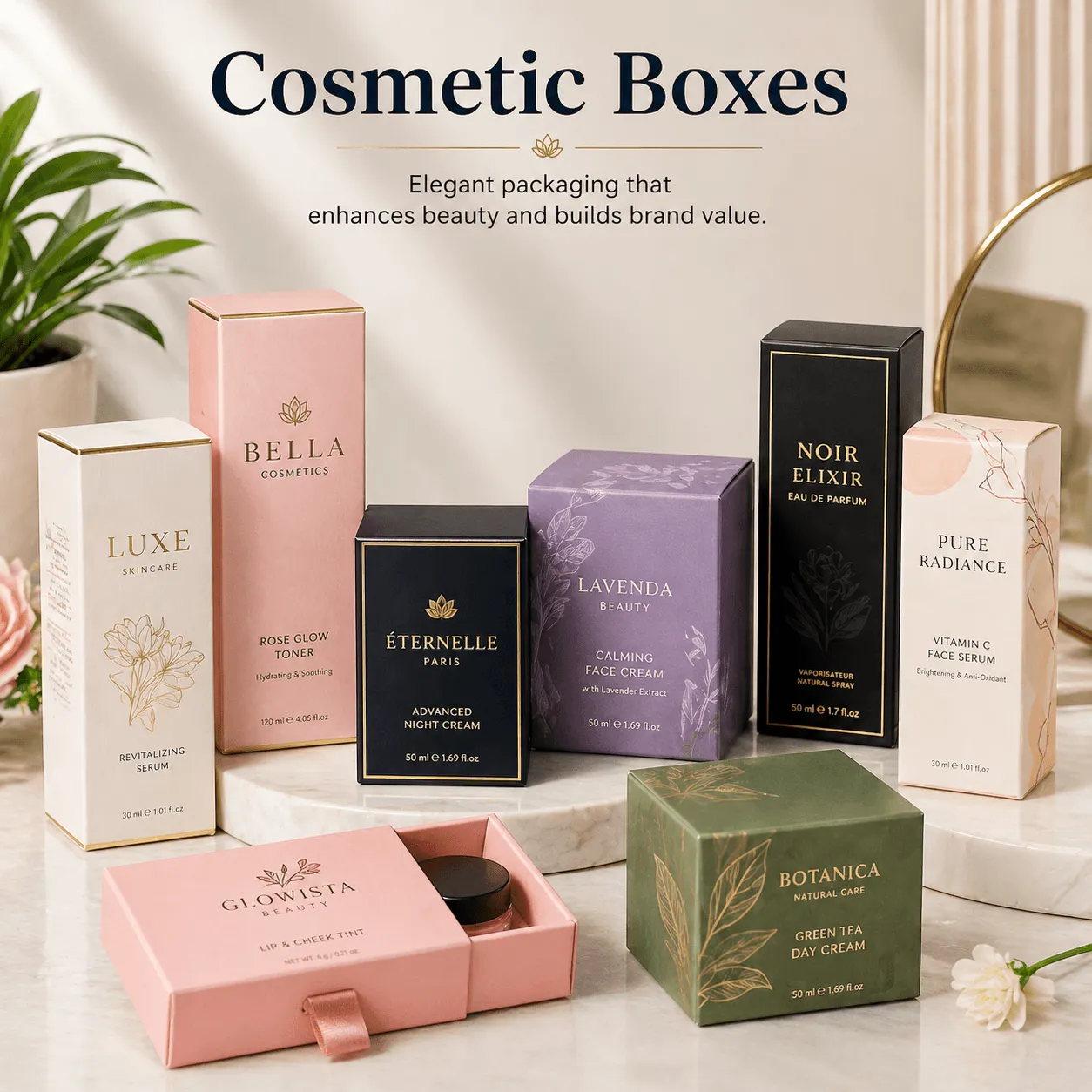 Cosmetic boxes wholesale