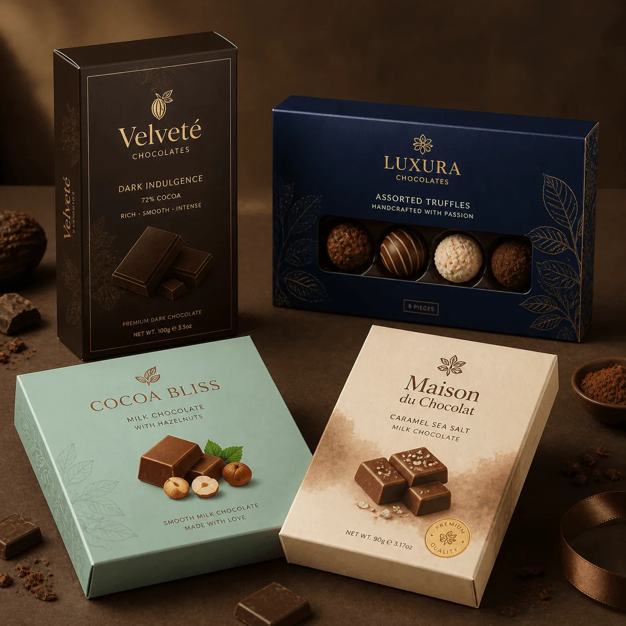 custom chocolate packaging boxes