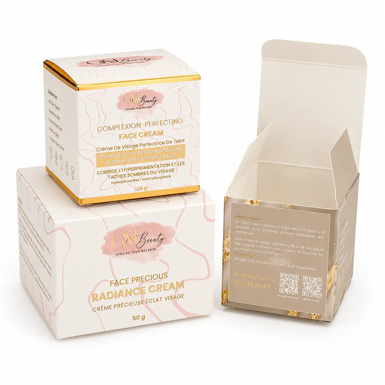 custom cream boxes