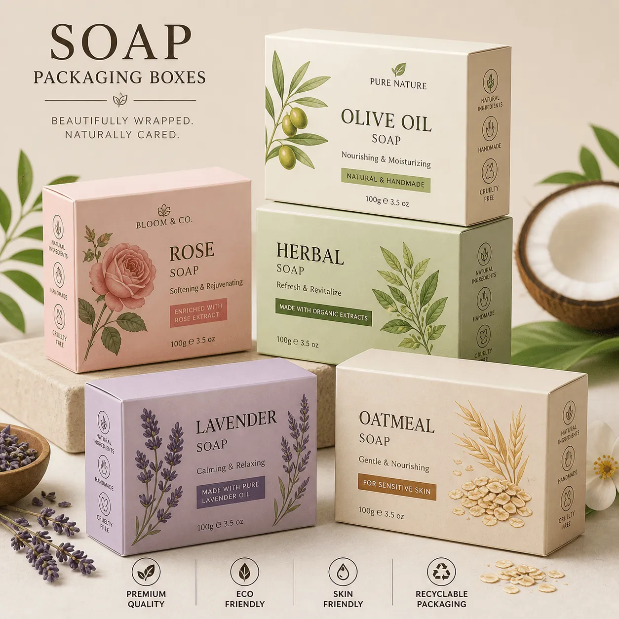 custom soap packaging and boxes