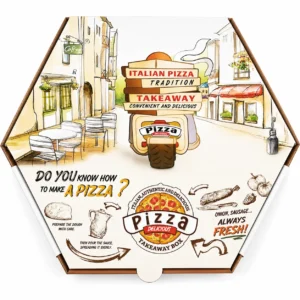 Custom hexagonal pizza boxes