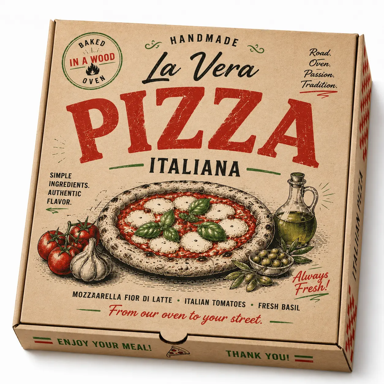 Custom kraft pizza boxes