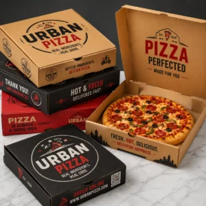 Custom made pizza boxes
