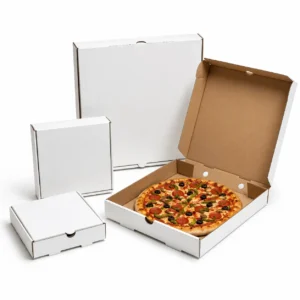 White pizza boxes